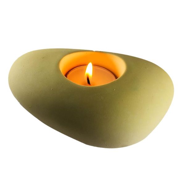 

craft tools silicone concrete candle holder mold cobblestone candlestick handmade mould succulent flower pot for diy crafts