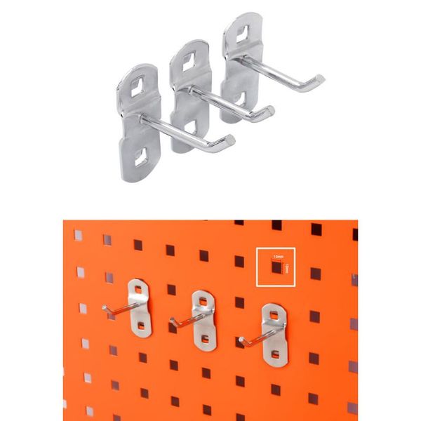 

hooks & rails 10pcs tool hanging hook metal display rack shop goods shelf thickening square hole plate household kitche