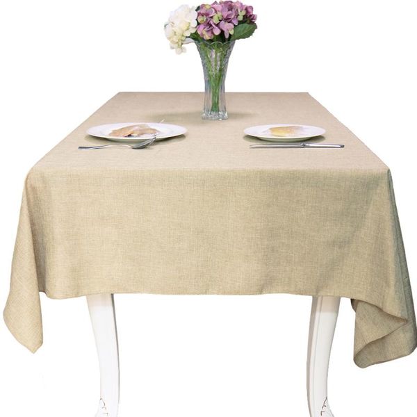 

modern gray tablecloth kitchen dining table decorations rectangular covers soft linen imitation cloth solid khaki