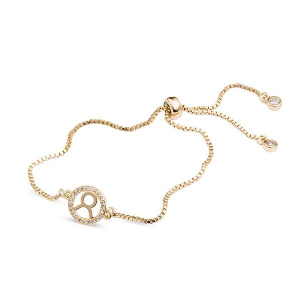 

link, chain 2021 gold bracelet for men and women 12 zodiac constellations charm bracelets bangles dropship, Black