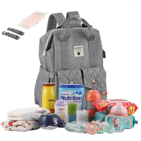 

diaper bags baby bag for mommy waterproof outdoor travel backpack shoulders stroller hook nappy nursing large capacity1