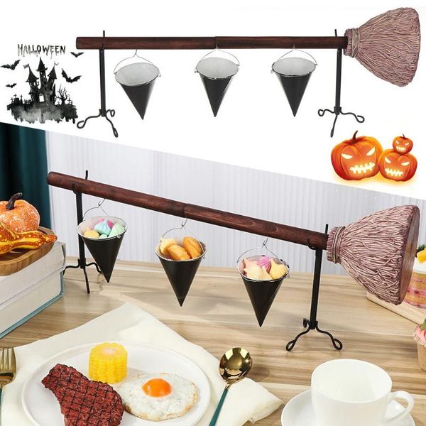 

other home decor display kitchen device halloween decoration bowl stand snack serving tray broom food rack candy cup