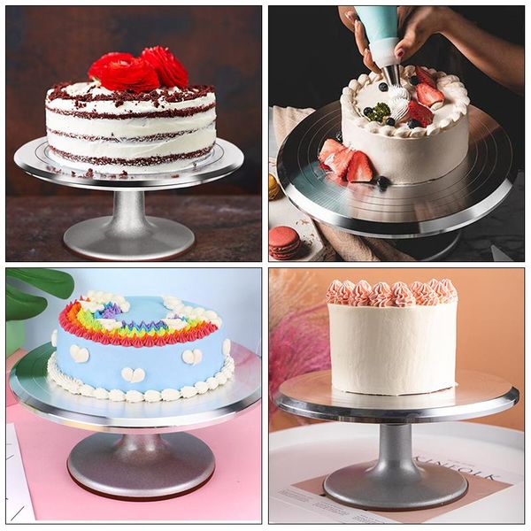 

baking & pastry tools aluminum alloy cake stand tool 8 10 12 inch mounted cream table turntable rotating base turn decorating