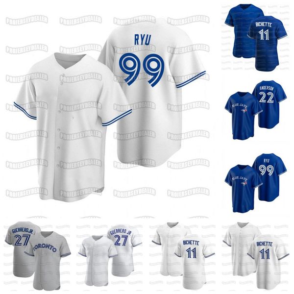 

bo bichette toronto 2020 big and tall postseason jersey george springer vladimir guerrero jr. cavan biggio marcus semie hyun-jin ryu yamaguc, Blue;black