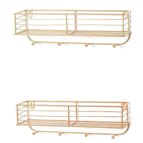 

nordic ins wind iron wall shelf home decoration bathroom storage rack hooks & rails