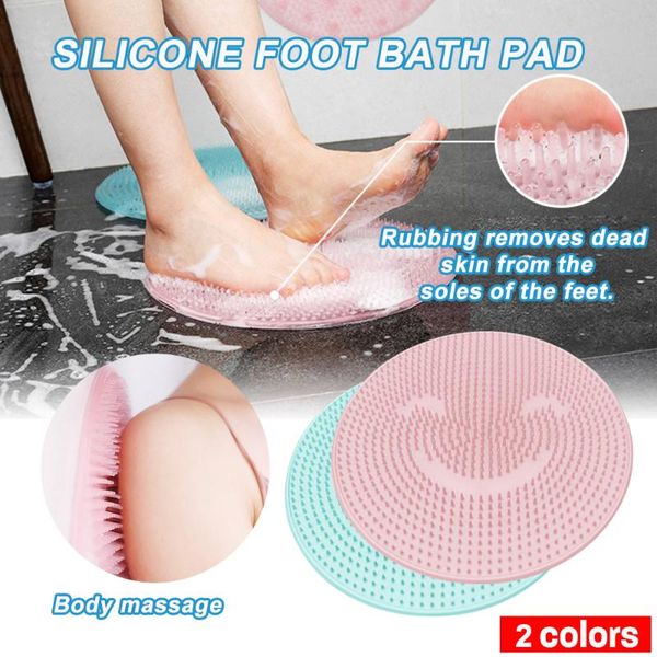 

bath mats silicone massage cushion brush for lazy feet clean dead skin bathroom 2