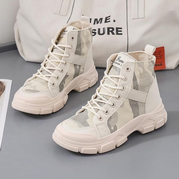 

boots women canvas 2021 autumn ankle lace up casual shoes lady winter short 8hi11, Black