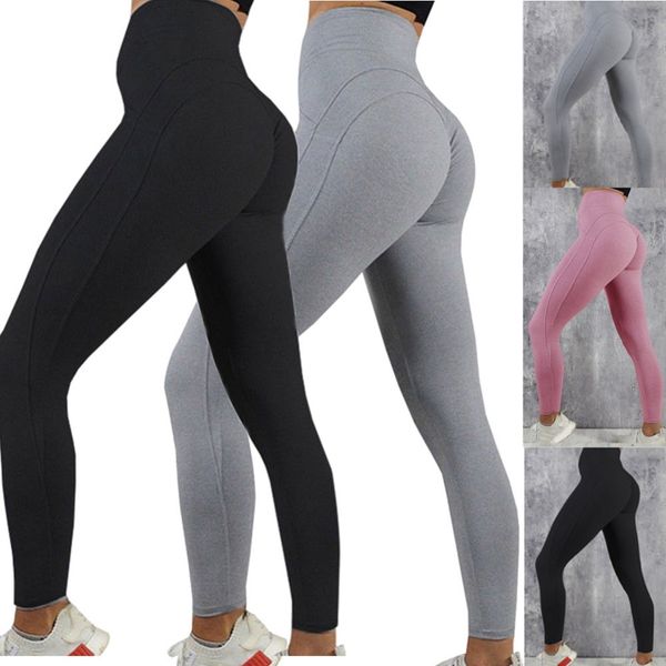 

jgs1996 fashion yoga pants sport leggings women sport fitness v shape legging push up leggings pants female running, Black