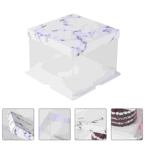 

gift wrap 2pcs birthday cake boxes decorative case marble pattern dessert