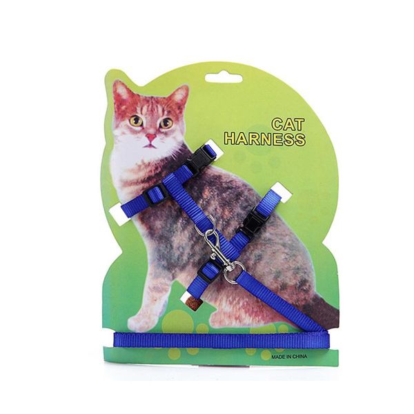 

cat chest harness solid color adjustable size collars & leads