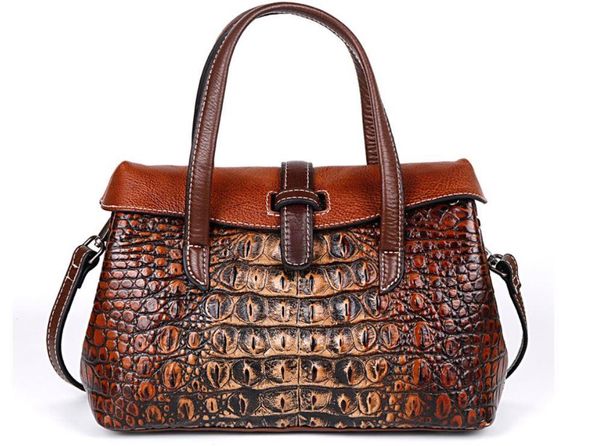 

evening bags 2021 ins handmade embossing genuine leather luxury handbags women messenger with large capacity shoulder&crossbody