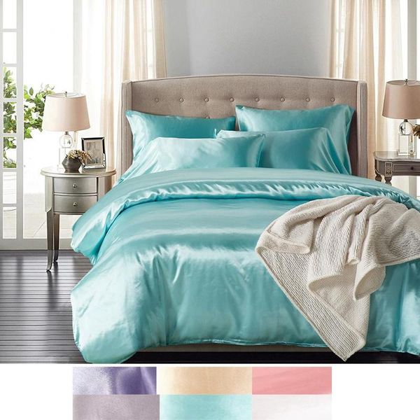 

bedding sets 30 100% pure satin silk set,home textile king size bed set,bedclothes, duvet cover pillowcases set