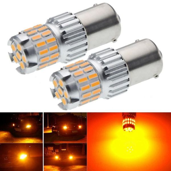 

ba15s 7506 amber yellow car led turn signal corner light bulb p21w 12v headlights