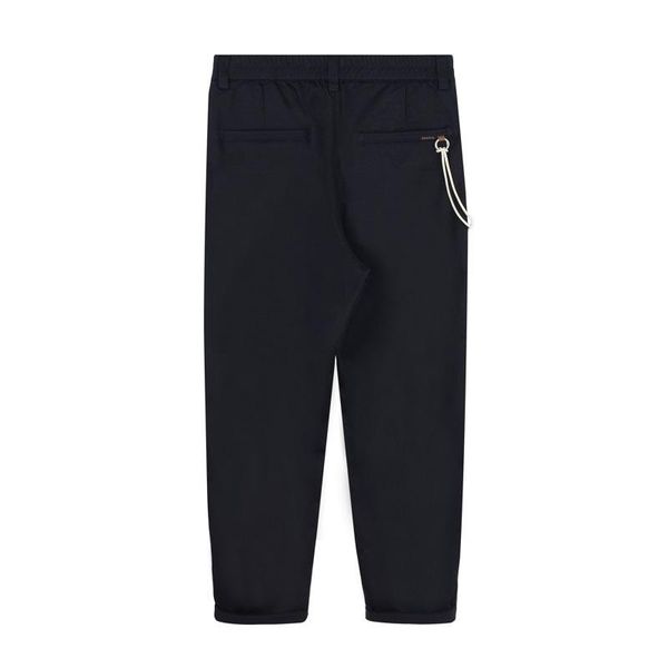 

men's suits & blazers men's personality drawstring trend trousers solid color straight casual pants cotton man black sports, White;black