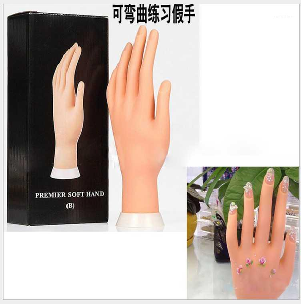 

nail training practice hand flexible silicone mannequin art trainer manicure tools1