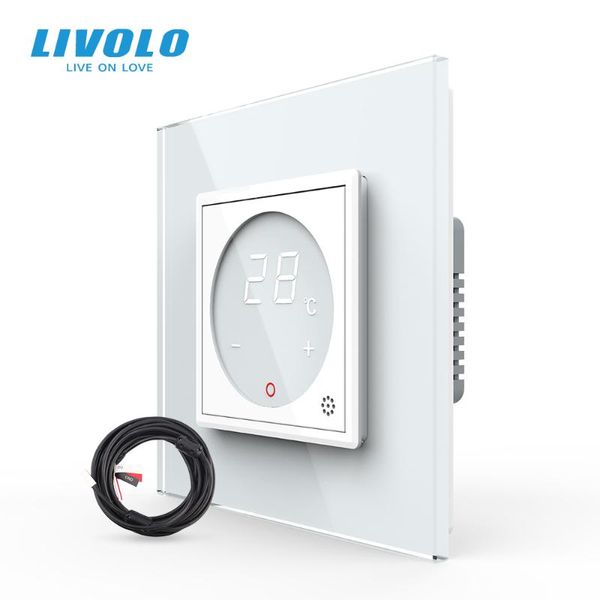 

smart home control livolo uk standard thermostat temperature switch,floor heating ,temperature display, for device