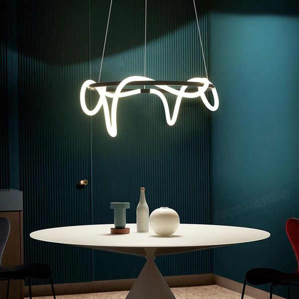 

pendant lamps nordic modern minimalist lamp for living room dining table light lines bar hanging lighting