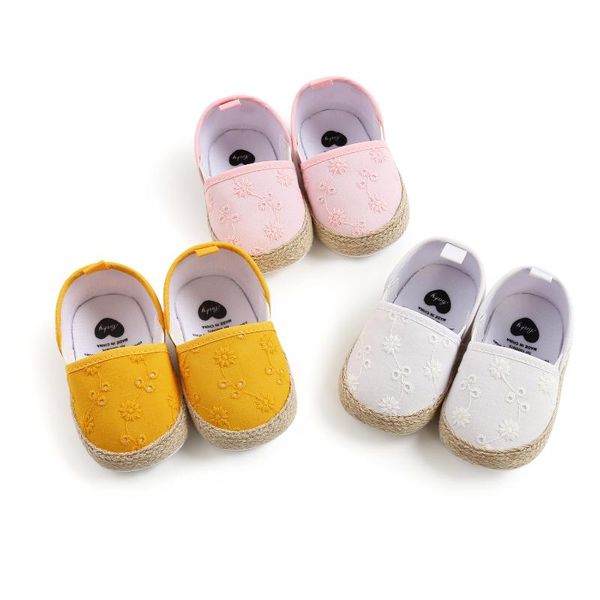 

first walkers infant baby crib shoes cute embroidered floral princess dress anti-slip toddler