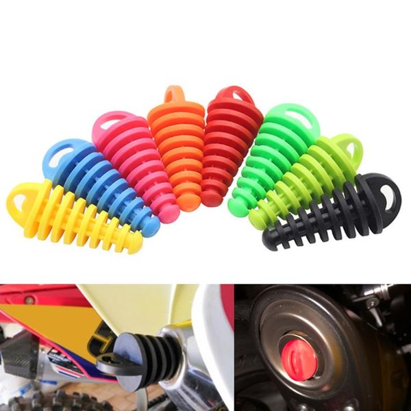 

motorcycle exhaust system silicone pipe plug motocross tailpipe muffler wash protector prevents humidity accessory