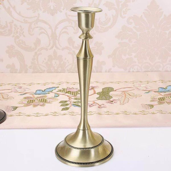 

candle holders metal silver/gold plated 7-arms stand zinc alloy pillar for wedding portavelas candelabra
