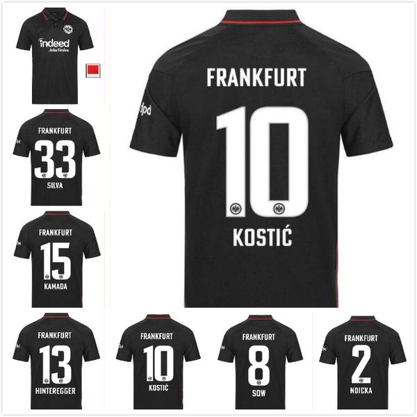 

21 22 eintracht frankfurt soccer jerseys 2021 2022 home dost sow kostic hinteregger kamada men kids kit football shirt, Black;yellow
