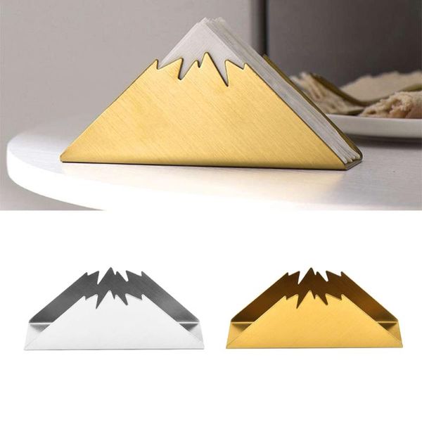 

napkin rings triangular holder stainless steel stand vertical tissue rack 17x4.5x6.6cm