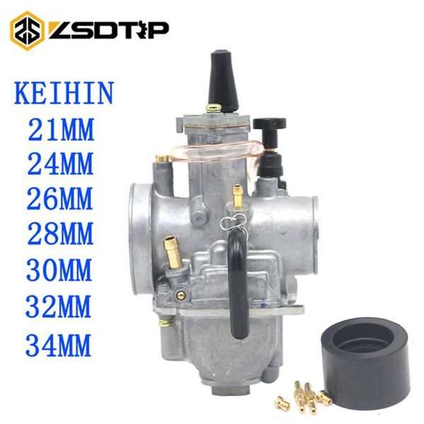 

universal motorcycle keihin pwk 2t/4t carburetor 24 26 28 30 32 34 mm with power jet fit race scooter atv utv fuel system
