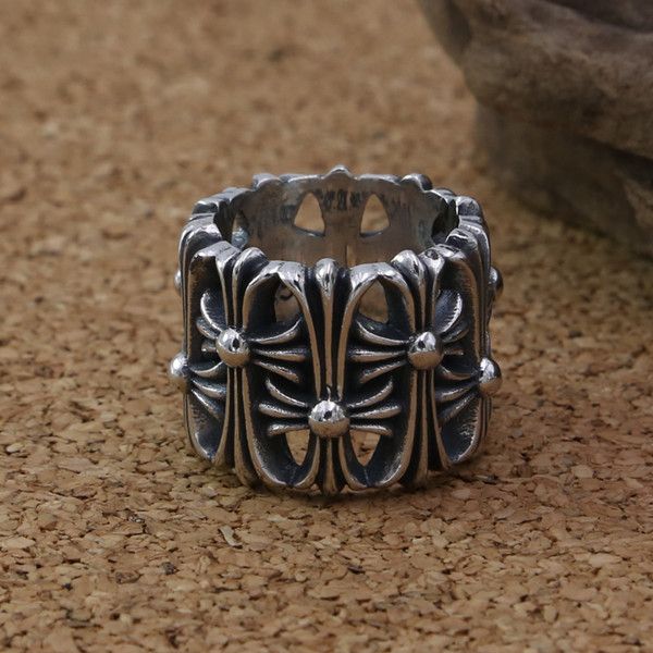 

925 sterling silver mulitiple crosses band rings american european punk gothic antique vintage designer luxury jewelry accessories gifts