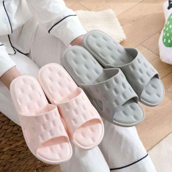 

home slippers eva thick-soled non-slip wear-resistant beach shoes bathroom sandals and unisex, Black