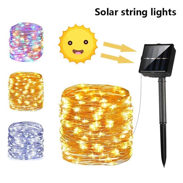 

strings outdoor led solar string fairy lights garland festoon light flashing lamps waterproof christmas decoration for home garden