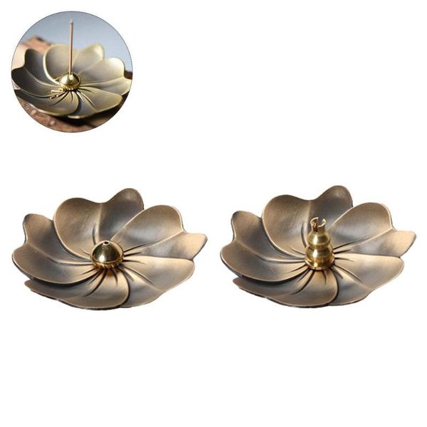 

fragrance lamps 1pcs plum blossom pure copper censer creative classical 2mm/3mm stick incense holder use in office teahouse home decor
