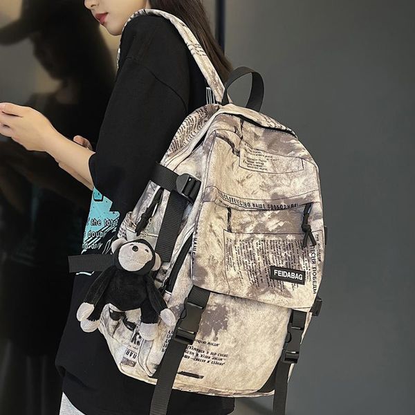 

backpack graffiti print cool backpacks lapwomen book boy bag girl student male female harajuku men school ladies fashion