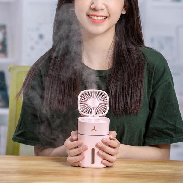 

mini folding spray fan usb rechargeable portable humidifier water replenishment 425b electric fans