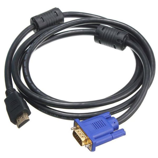 

audio cables & connectors 1.8m blue hdtv to vga hd15 male adapter cable converter for pc tv df