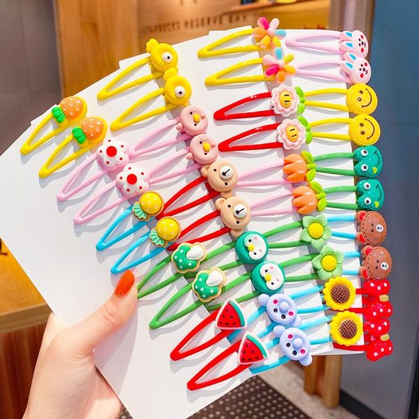 

hair accessories 10pc/set fashion lovely plastic girls clip cute cartoon child bb hairpins ornament suit, Slivery;white