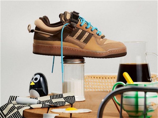 

NEW pre-sale style classic Bad Bunny x women Running Shoes Forum Low brown fashion couple outdoor men sneakers sports WITH BOX