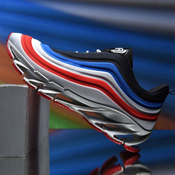 

fashion outdoor women mens running shoes black white grey orange volt blue red jogging sports trainers sneakers big size 39-46 code: 100-210