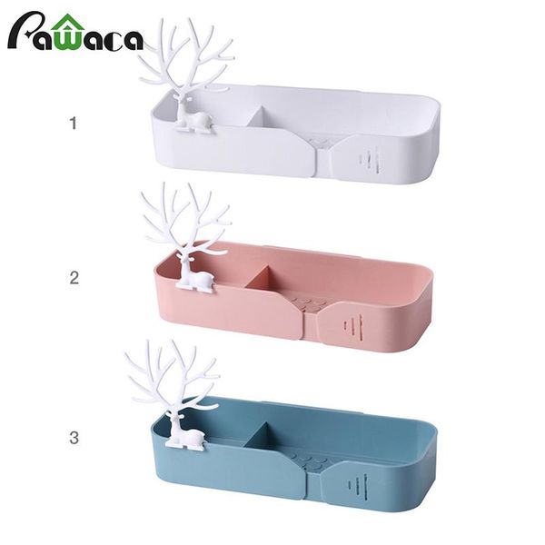 

bathroom storage & organization shelves shampoo holder mess shower organizer kitchen rack wall space saver fawn household drain basket