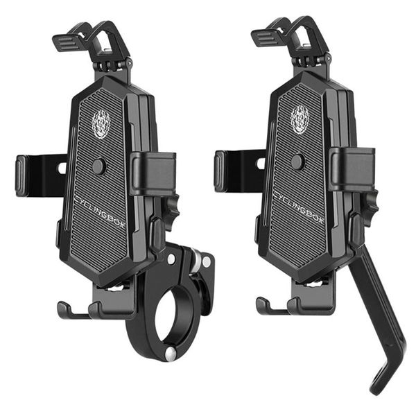 

automatic bike mount holder cell phone gps stand aluminum alloy scooter bicycle motorcycle bracket riding equipment car & truck racks
