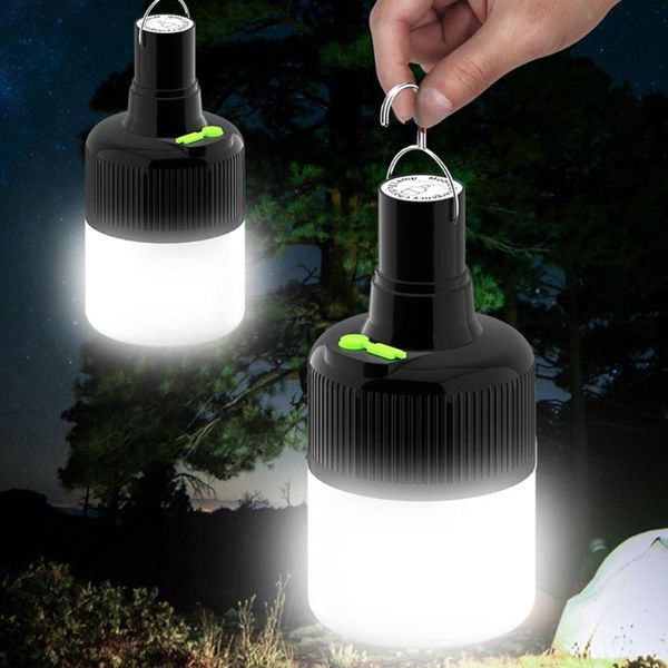 

portable lanterns led camping light bulb with hook usb rechargeable batteries hanging emergency night lamp lights outdoor patio porch
