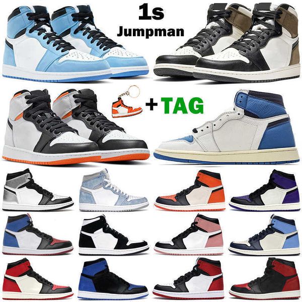 

men women basketball shoes 1s high og jumpman 1 hyper royal obsidian bred dark mocha university military blue electro orange mens trainersxk