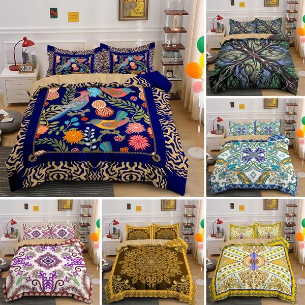 

boho bedding sets duvet cover /king size bohemian luxury bedclothes home decoration 2/3pcs with pillowcase