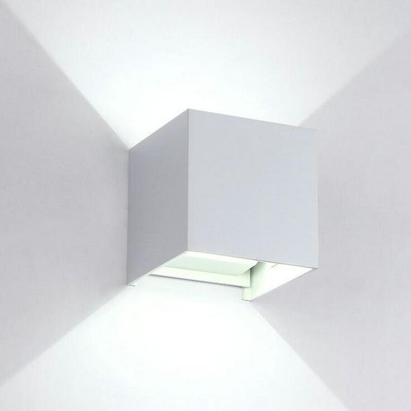 

8pcs ip67 waterproof cube 15w cob led light wall lamp modern home lighting decoration outdoor aluminum ac220v/dc12v lamps