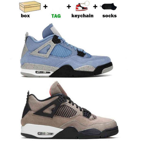 

2023 umpman 4 4s taupe haze men women basketball shoes university blue sail kaws metallic purple cement alternate motorsport brat male sport, Black