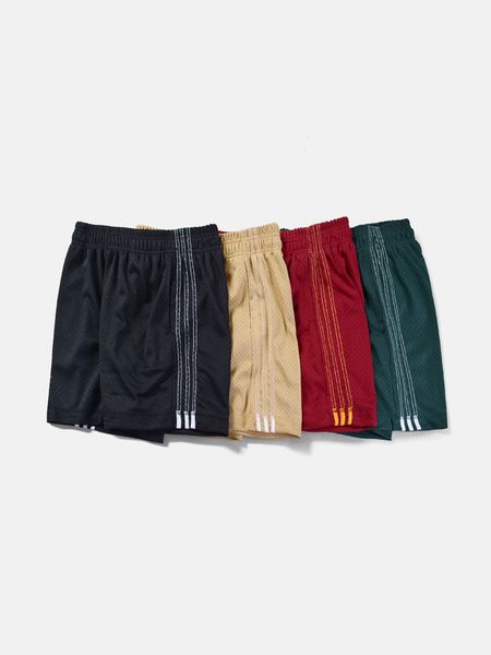 

high street justinbieber with double mesh three bar loose beach shorts, White;black