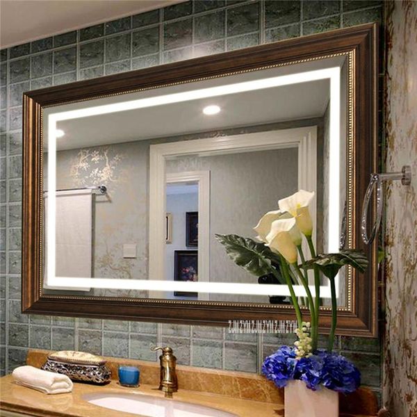 

mirrors 75cm *120 cm bath led wall mirror bathroom washroom smart toilet anti-fog touch screen 110v/220v