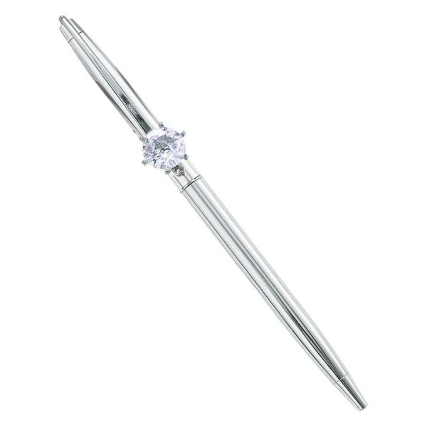 

ballpoint pens novelty diamond pen portable metal point quick-drying smooth writing for teens adults, Blue;orange