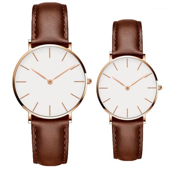 

wristwatches lovers pair watch men's quartz business casual stainless steel back waterproof, Slivery;brown