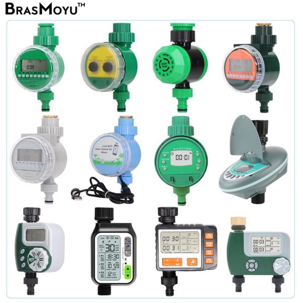 

watering equipments brasmoyu 12 types garden water timer lcd irrigation controller rain mechanical solar sensor digital irrigator