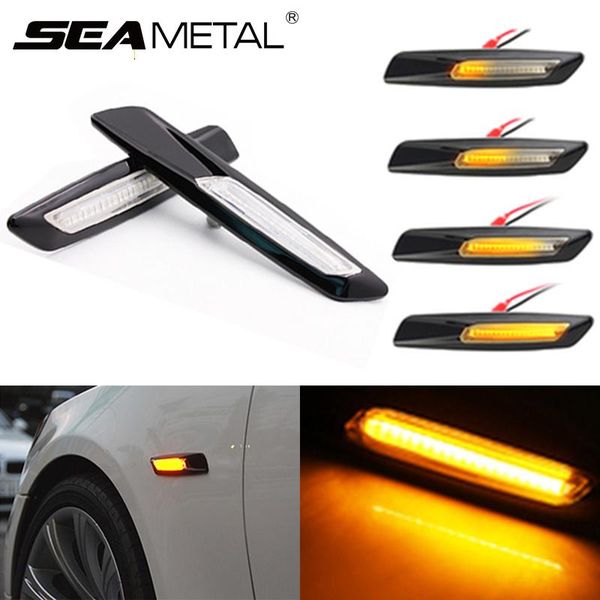 

emergency lights 2pcs led side marker car turn signal fender light blinker lamp for e46 e60 e61 e81 e82 e87 e88 f30 e90 e91 e92 e93